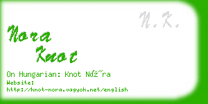 nora knot business card